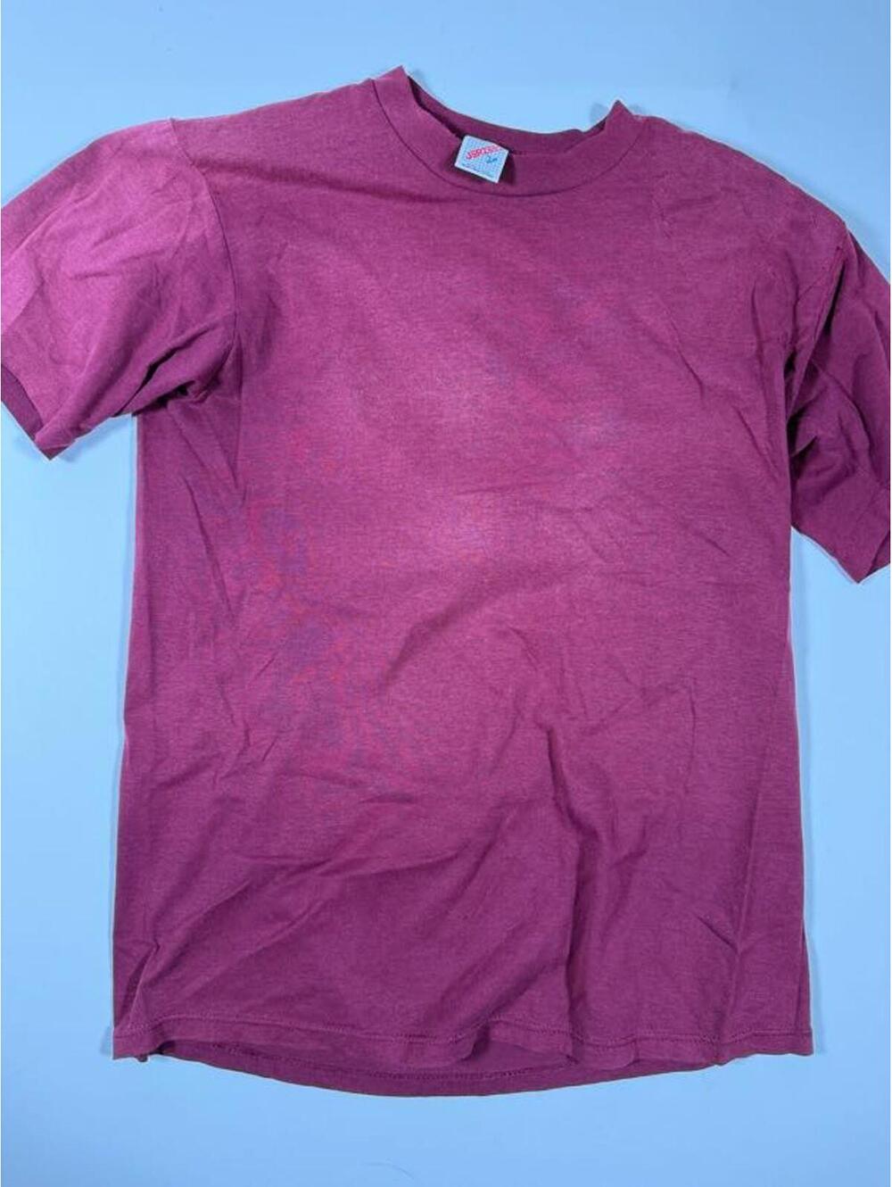 Jerzees Vintage Short Sleeve Crew Neck T-Shirt in Burgundy L